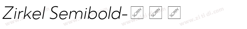 Zirkel Semibold字体转换